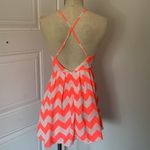 Windsor V Neck dress White and Neon Pink Sz M Size M Photo 2