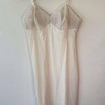 Vanity Fair Sleeveless Sweetheart Lace Slip Dress Cream Women's Size Large Photo 0