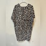 Chico's Leopard Print Shift Dress Short Sleeve Tunic Brown Black Chico’s 4 Photo 1