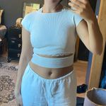 Aritzia White Ribbed Crop Top Photo 0