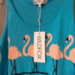 Wildfox | Teal Flamingo Graphic Tank Top | S Photo 2