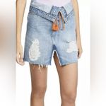 Hudson Jeans Hudson Women's Sloane Skirt Distressed In Light Blue Size 24 Photo 3