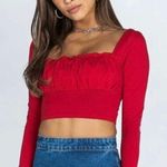 Princess Polly Long Sleeve Crop Top Photo 0