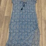 Rock flower paper blue print geometrical coverup tassel White Size M Photo 0