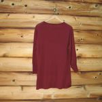 Lafayette 148 Burgundy Wool Tunic Sweater Red Size XL Photo 4