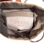 Onska Jumeoni Satin Bag Beaded String Strap Melon‎ Gray Green Korean Fashion NWT Photo 4