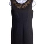 Laundry by Shelli Segal Laundry  Black Dress  Size 4  Sleeveless with Copper Detail Knee Length EUC Photo 0