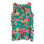 Catherines Tropical Blouse Women's Size 3X Flowy Sleeveless Hawaiian Vacation Green Photo 1