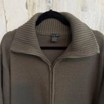 Tally Ho Women's Size 3X Plus Size Army Green Zip Sweater Jacket Heavy Warm Photo 1