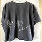 Urban Outfitters Project Social Skateboard Skeletons Crop Tee Boxy Relaxed Cotton Gray One Size Photo 4