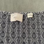 Anthropologie  Postmark Black White Abstract Peplum Blouse EUC Size S Photo 4