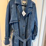NWT Baum und Pferdgarten Delilah Denim Trench Coat Blue Size M Photo 6