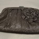 Jessica McClintock Clutch Purse Shoulder Bag Silver Mesh Chain Strap Formal Prom Photo 1