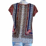 Lucky Brand  red white blue cap sleeve tee Photo 1