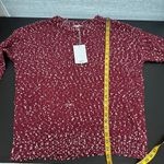 Andree by Unit NWT Andree Burgundy Marled Crew Neck Long Sleeve Pullover Knit Sweater Small Photo 8