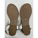 SO Womans  Slipon Thong Sandals XL Silver Sparkly Slingback NWOT Photo 4