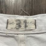 Free People We The Free White Distressed Jean Shorts Frayed Hem Photo 1