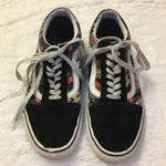 Vans  Old Skool Black White Floral Lace Up Unisex Sneakers Men’s 7, Women’s 8.5 Photo 2
