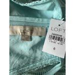 Ann Taylor Ann Taylor LOFT Womens Dress Sz 8 Aqua Blue Lace Halter Sleeveless NEW Photo 8