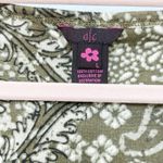 Y2K Womens Babydoll Top Size L Green Beaded Boho Floral Forest Fairy Goblincore Size L Photo 4