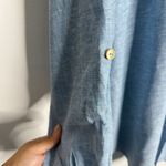 Susan Graver  Linen Rayon Blend Tunic Roll Tab Sleeves With Pockets Size 1X Photo 7