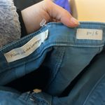 Pilcro and the Letterpress Anthropologie  Teal Button Front Chino Skirt Photo 5