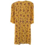 THAKOON COLLECTIVE Yellow & Red Floral Crepe Short Sleeve Wrap Dress Size 6 Photo 5