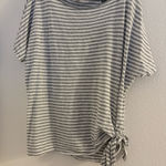 Michael Kors Gray Striped Short Sleeve Top 100% cotton size xl Photo 0