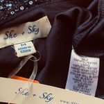 She & Sky Boutique Sleeveless cow neck sequin top size M Photo 7