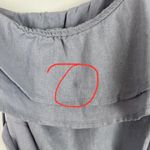 Nicole Miller NWT Linen Blend One Shoulder Ruffle Chambray Midi Dress Size XS Photo 4