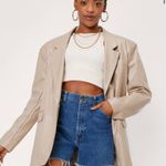 Nasty Gal Faux Leather Blazer Photo 0