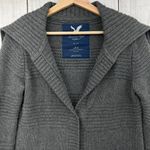 American Eagle AEO  Outfitters (M) Womens Gray Knit Wool Blend Sweater Jacket Photo 2
