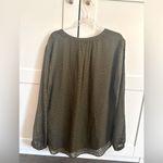 J.Crew  Blouse Silk Blend Size 12 Tall Olive Green Workwear Chic minimalist Photo 4