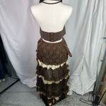 Spirit Halloween  Steampunk‎ Costume Skirt Vest Mask Adult M/L Brown Gothic Gears Photo 7