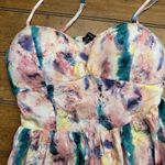 New Look New‎ Look Abstract Watercolor Sleeveless Strap Dress Size Medium Spring Summer Photo 2
