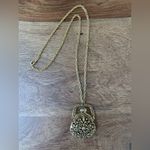 Vintage Gold Purse Long Chain Necklace Photo 4