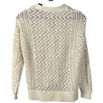 Reiss ‎ Open Knit Cardigan Women's XS Cream Linen Cotton Blend Button Front Chic Photo 13