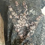 NWT Soma Women’s Lace Camisole Medium Black Short Sleeve Sheer Top Angelcore Photo 3