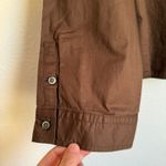 Everlane NEW  Woven PJ Top Brown Button Down Shirt Cotton Sz XS Photo 3