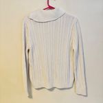 Studio Works  Turtleneck Button Angled Neck Ribbed Knit Sweater Cream Womens L Photo 1