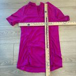 Athleta  Pacifica Contoured Tee Hot Pink Golf Pickleball Short Sleeve Size M Photo 3