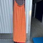 Vibrant Orange and Pink Chevron Maxi Dress Size XL Photo 1