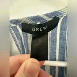 Drew  Anthropologie Striped Jogger Sleeveless Jumpsuit Size S Blue/White Photo 2