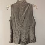 Karen Millen  NWT Gray Sleeveless Ruffle Mock Neck Top size 8 Photo 7