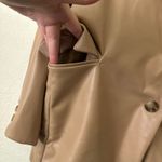 Joie  Boyfriend Oversized Vegan Leather 2 Button Blazer Coat Jacket M Photo 3