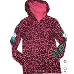 Ed Hardy  love kills slowly PINK LEOPARD print hoodie size XL Photo 0