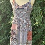 Rachel Zoe  Linen Patchwork Sleeveless  Dress 4 Paisley Floral W/ Pockets! Photo 2