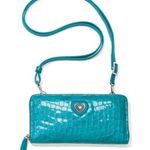 Brighton sweet heart ❤️ Bellissimo Teal Card Case Wallet Cross Body strap NWOT. Photo 0