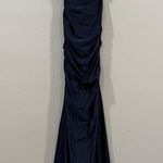 La Femme 29873 Ruched Bust Dress Navy Gown 4 Photo 1