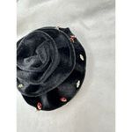 Free People NEW Rosette Stud Pack In Black Earrings Set Brooch Pin Boho Flower Photo 5